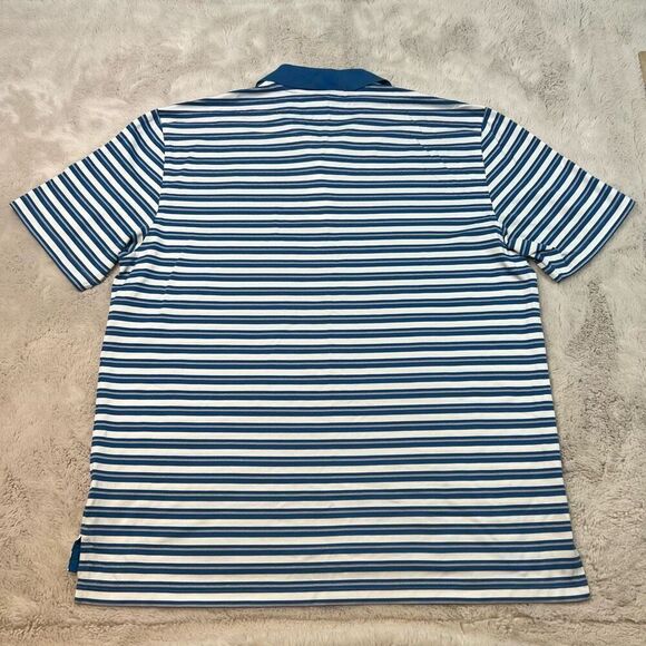 Brooks Brothers Polo Shirt Mens Size XL Mercerized Cotton Blue Stripe Cotton - Picture 8 of 8